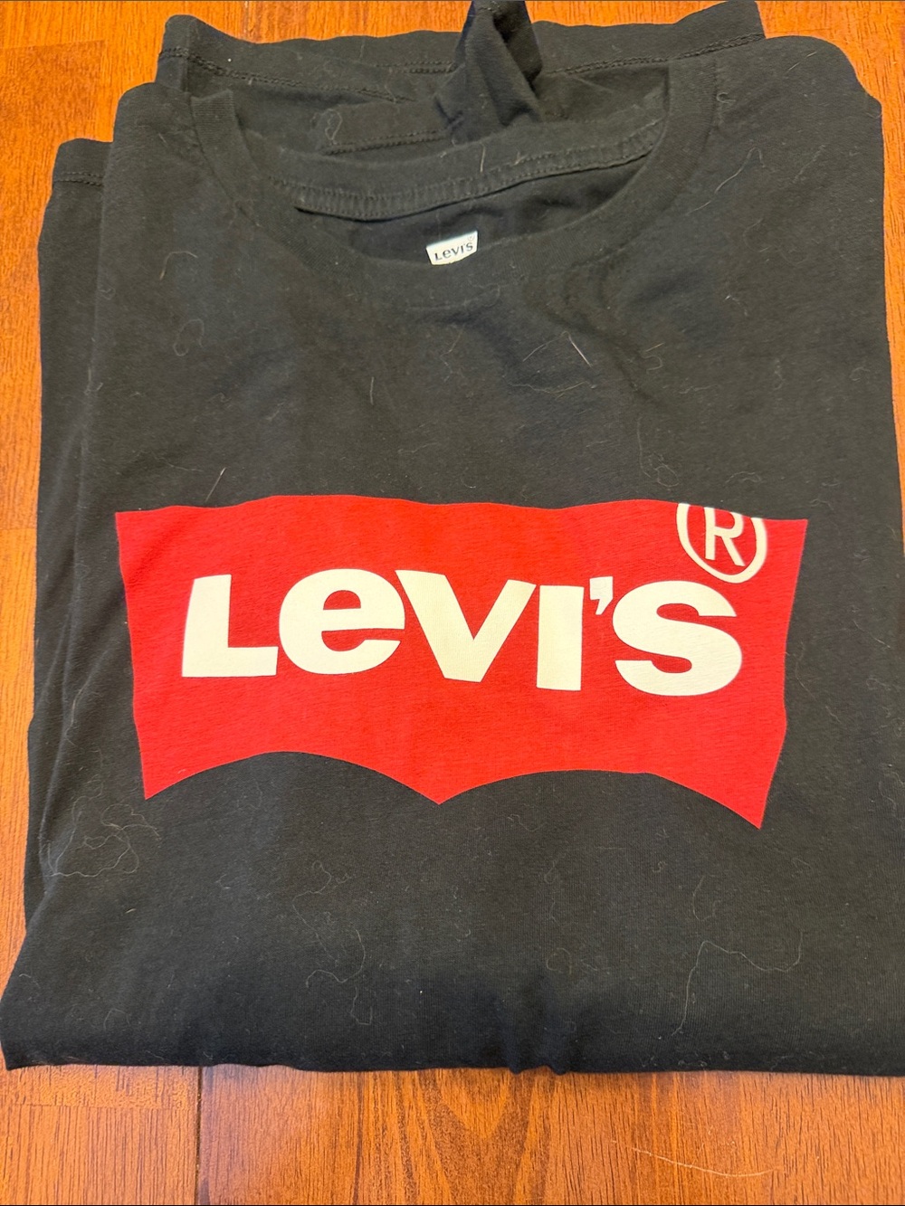 Levi's Black Tee with Red Logo